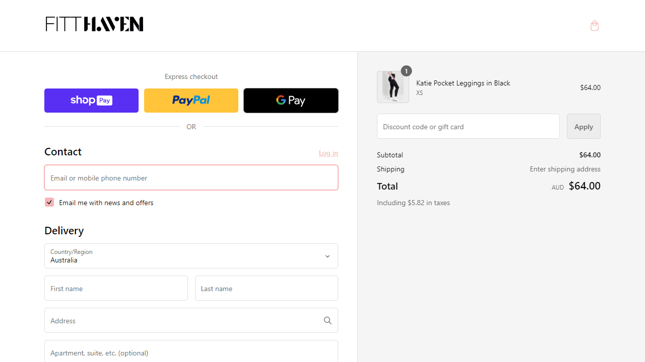 How to apply Fitt Haven coupon code